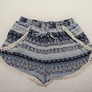 Abercrombie and Fitch patterned tassle shorts